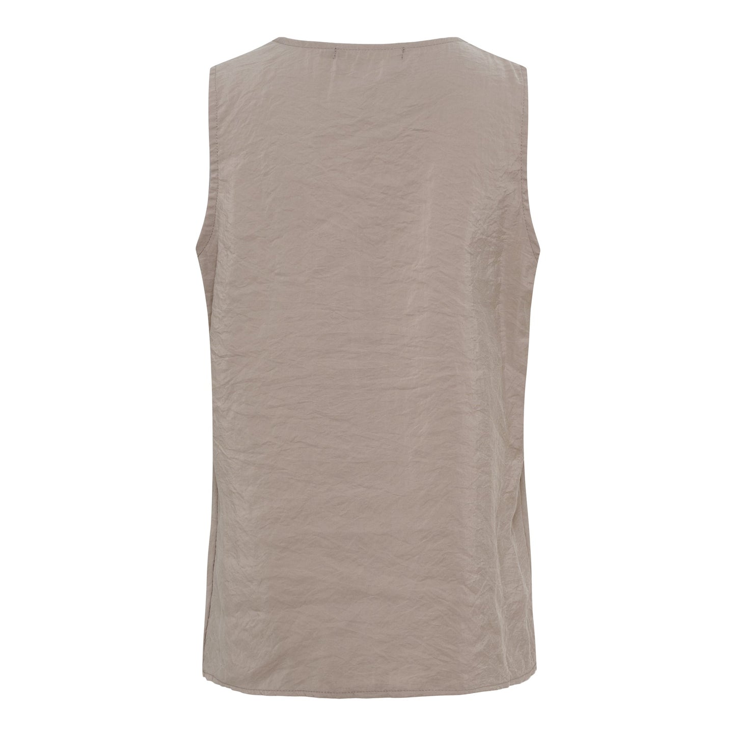 Set bagfra: en løstsiddende, krøllet Opaline Lysebrun-top fra Marta du Château.