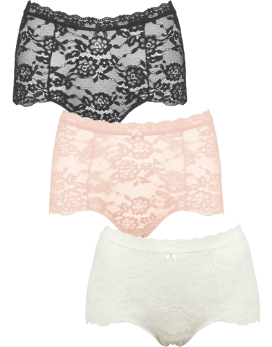 150894 | Missya - Lace 3-Pack Off white mønstret
