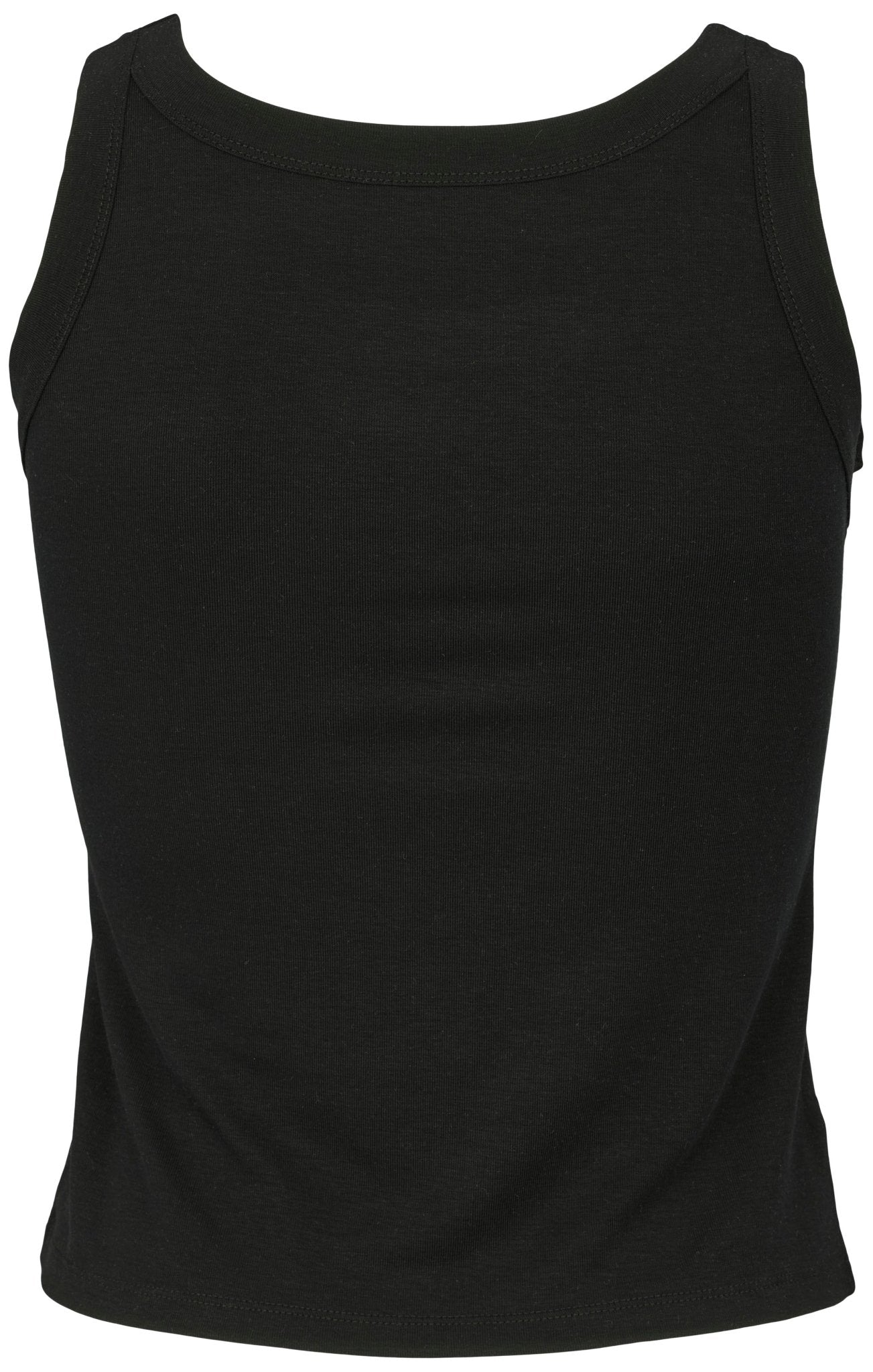 Missya 151397 Nova Sort ærmeløs sort tanktop fra Missya, vist på hvid baggrund.