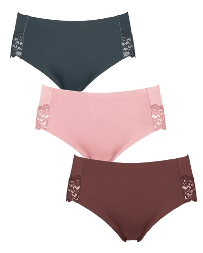 155677 | Missya - Seamless w Lace 3-Pack Brun