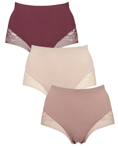 155678 | Missya - Seamless w Lace 3-Pack Bordeaux