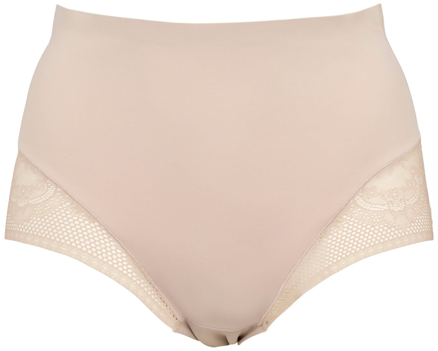 Missya Seamless w Lace 3-pak Bordeaux maxi-trusser med blonder på siderne, vist på hvid baggrund.