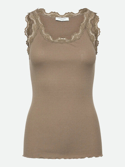 155572 | Rosemunde - Silk top Lysebrun