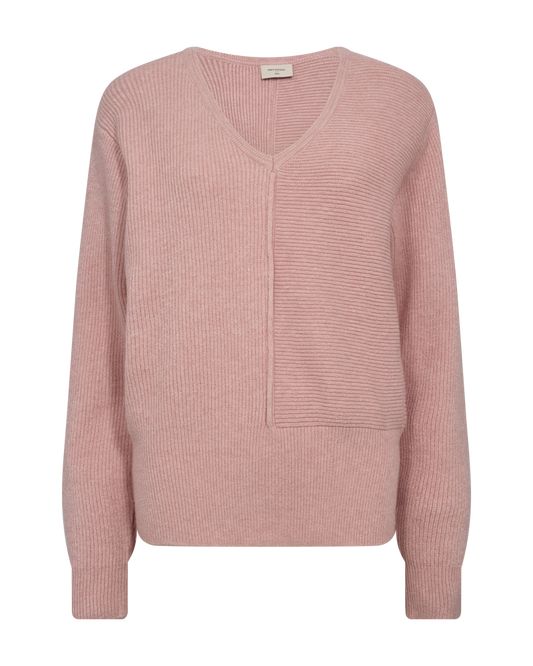 Knitted sweater i Pink. fra Freequent