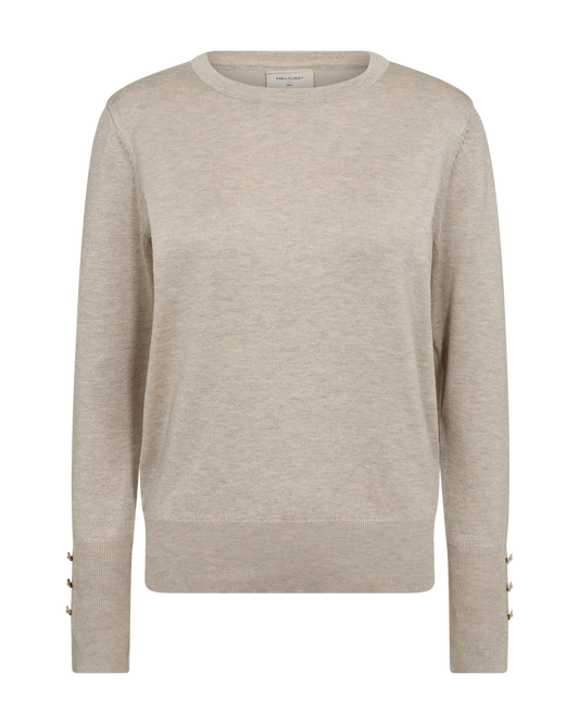 Strikbluse i Beige fra Freequent