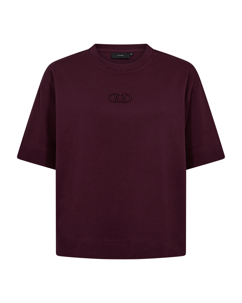 Bordeaux t-shirt med korte ærmer fra Copenhagen Muse