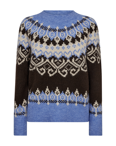 152957 | Freequent - Merla Blå mønstret