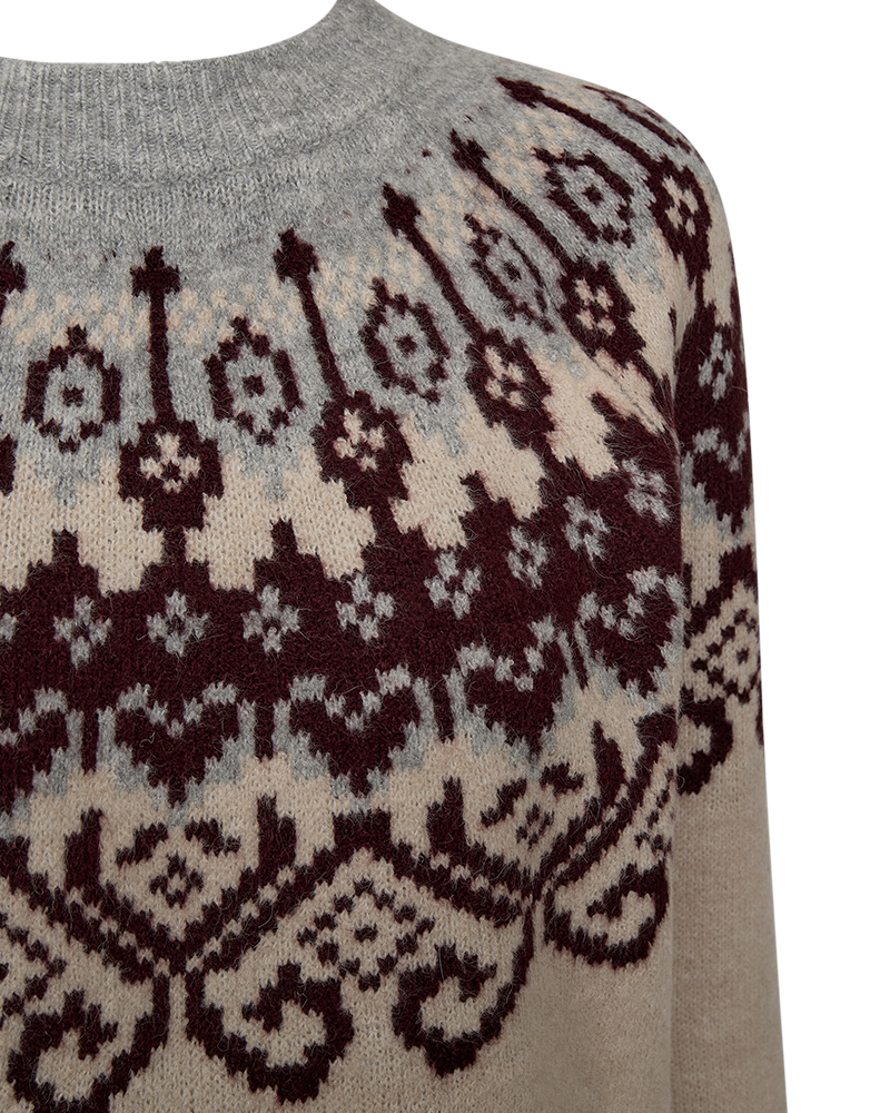 152956 | Freequent - Merla Grå mønstret