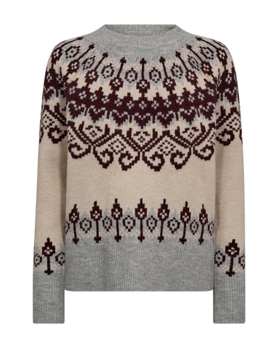 152956 | Freequent - Merla Grå mønstret