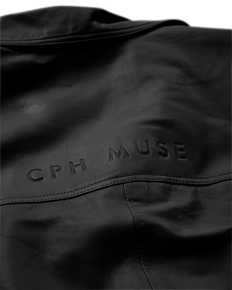 152997 | Copenhagen Muse - Royal Boxy Leather Jacket Sort