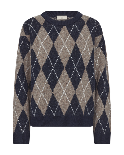 152710 | Freequent - Grsargyle Blå mønstret