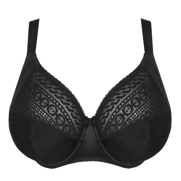 PrimaDonna Montara Black 144312 – en bh med fulde skåle, bøjler og smukke mønstre, perfekt til større bryster.