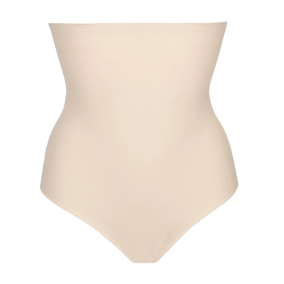 PrimaDonna Perle Caffe Latte formende trusser, her vist i hvid, der giver en glat silhuet under ethvert outfit.