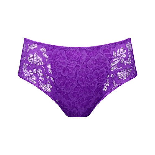 PrimaDonna Twist 155358 Mocuto Italian Acai Lilla: lilla blomsterblonder, flatterende trusse med høj talje.