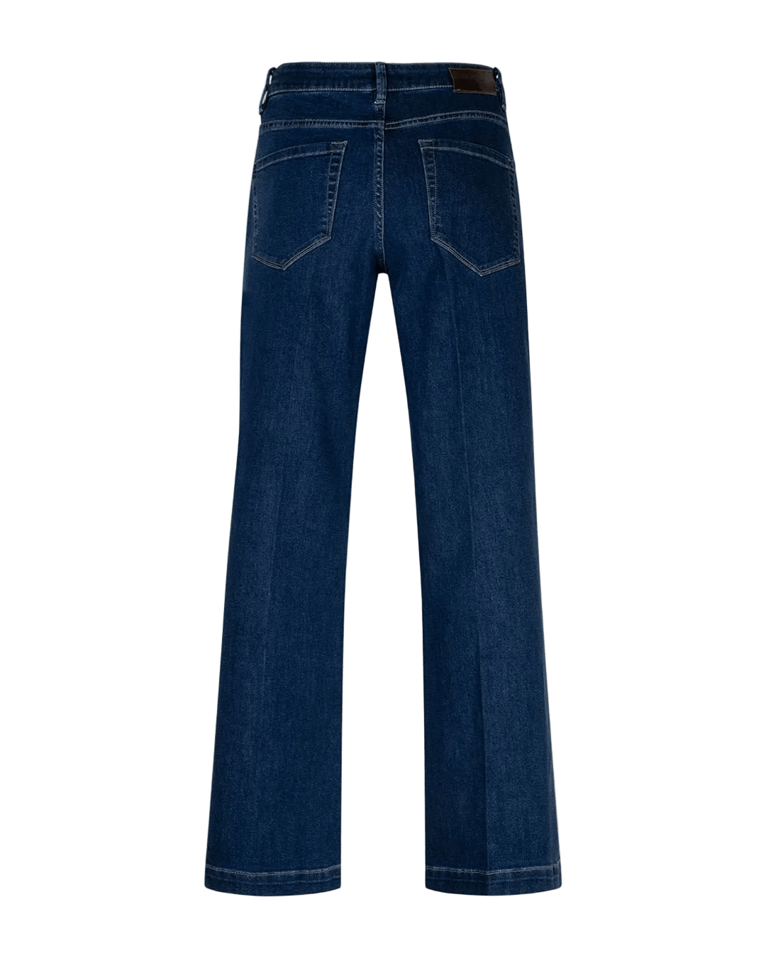 Bagfra-billede af Red Button Colette Mørk-jeans med lige ben og to baglommer, på en ensfarvet baggrund.