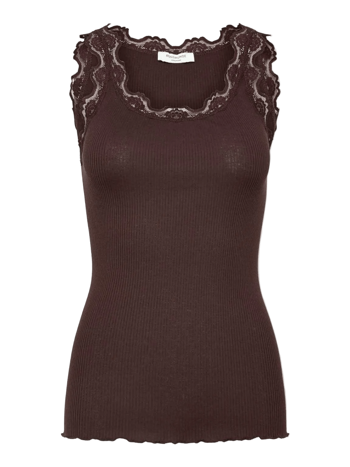 155573 | Rosemunde - Silk top Mørkebrun