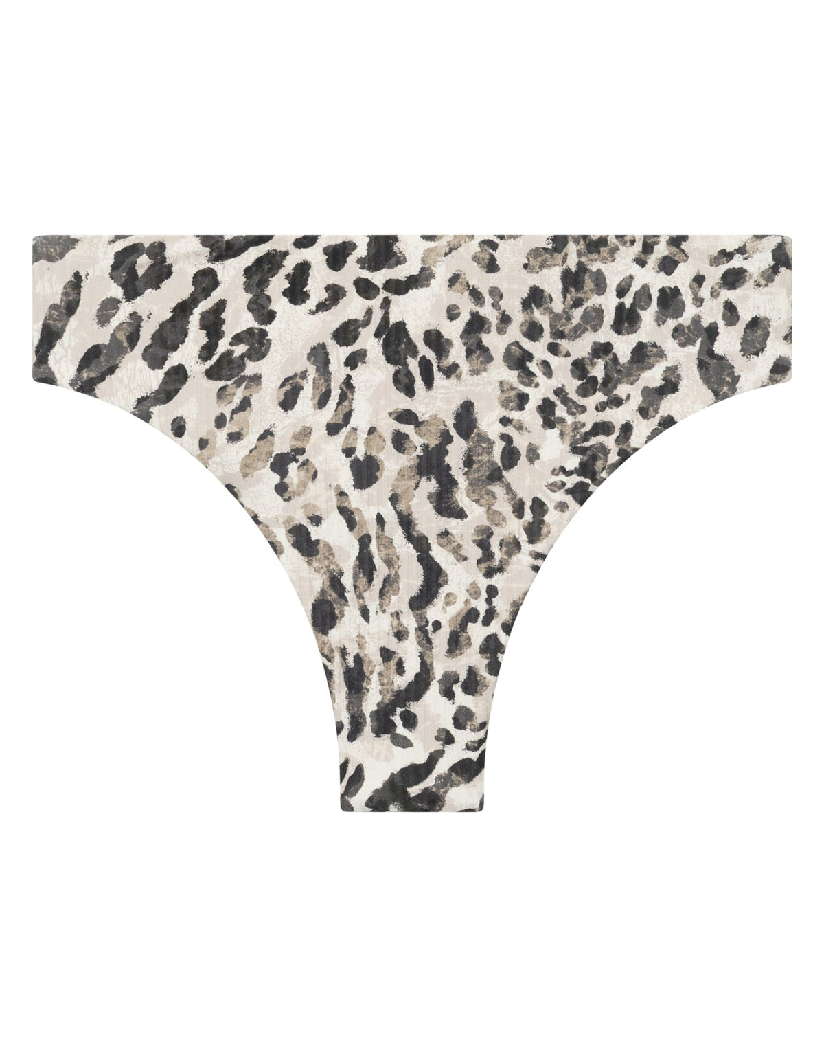 Saltabads »Nice Off White«-string har et leopardmønster i sort, gråt og beige – perfekt til mønstrede bikinilooks.
