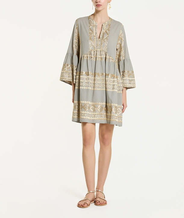 154196 | Greek Archaic Kori - Classic triangle ruffles Grå