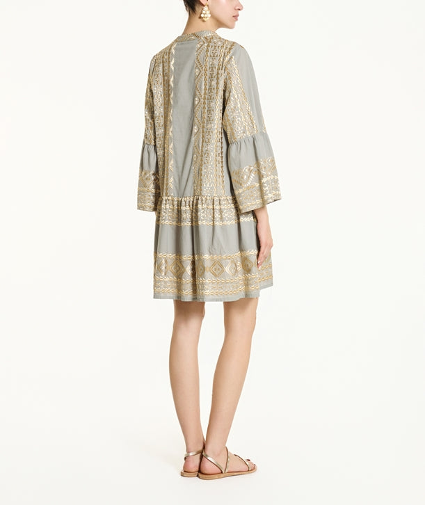 154196 | Greek Archaic Kori - Classic triangle ruffles Grå