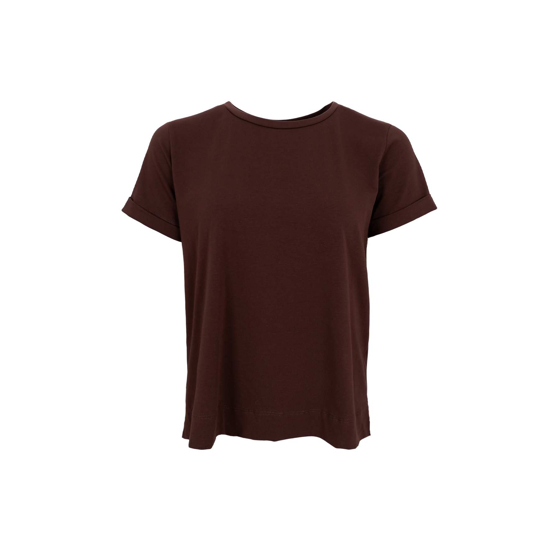 Brun t-shirt med rund udskæring fra Black Colour