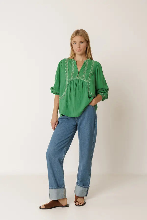 154061 | INDI & COLD - Camisa Grøn