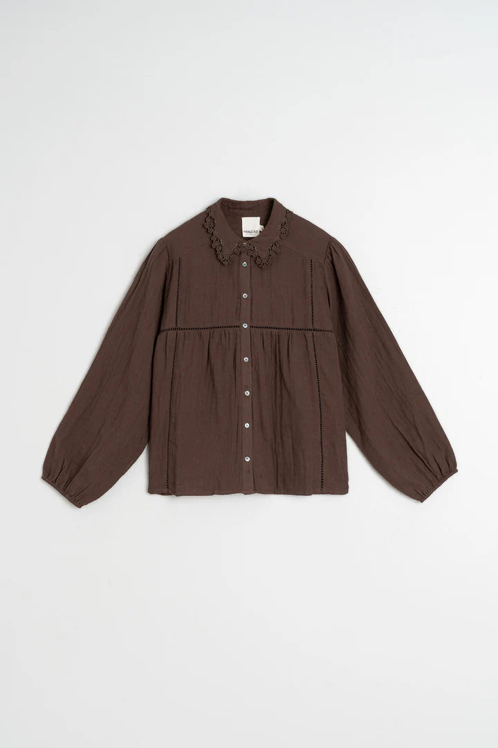 153859 | INDI & COLD - Camisa Mørkebrun