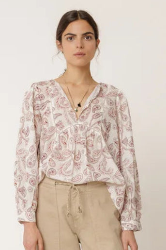 153863 | INDI & COLD - Camisa Rosa mønstret
