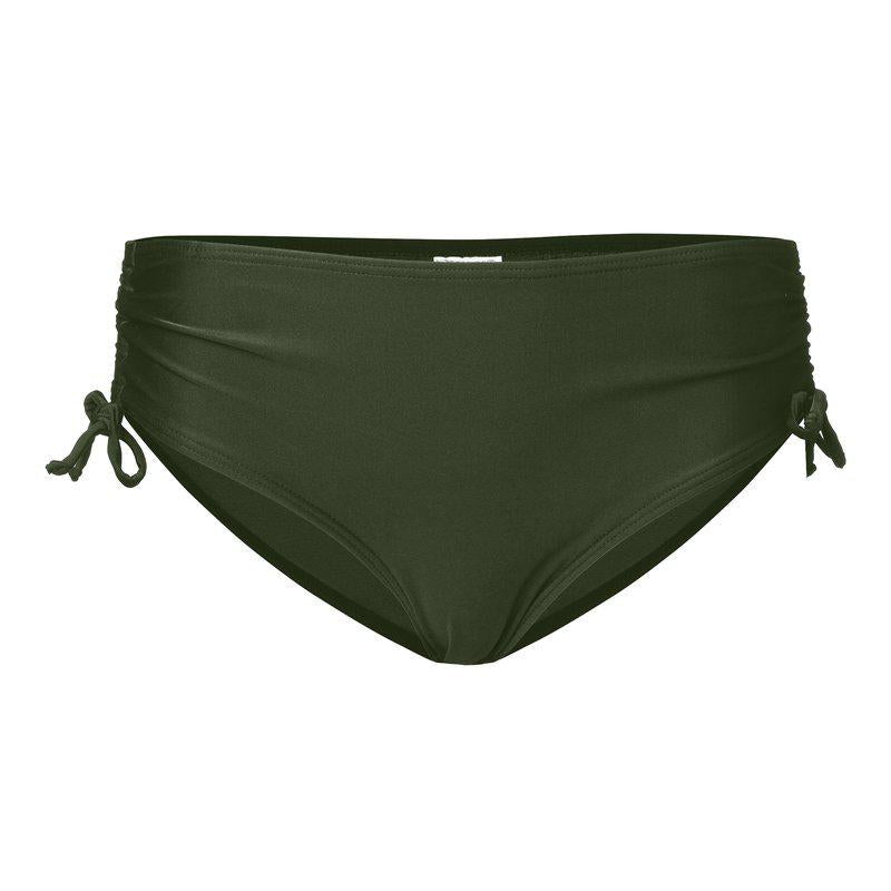 Wiki – Olive Mørk bikini-trusser i militærstil med justerbare snore og bindebånd i siderne, fra Wiki.