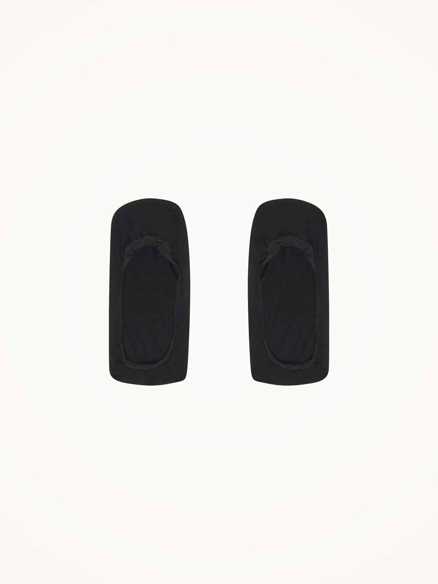 Et par Wolford Footsies 15 Black W er afbildet side om side på en ensfarvet hvid baggrund.