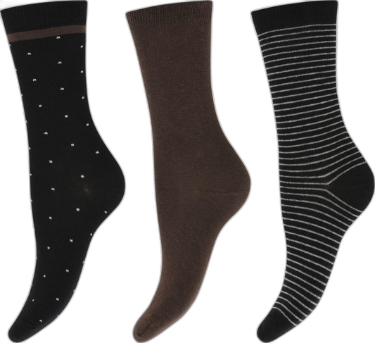 Ankle socks i Black patterned fra Decoy