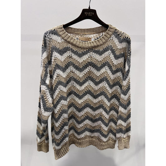 Knitted sweater i The stripe. fra Marta du Château