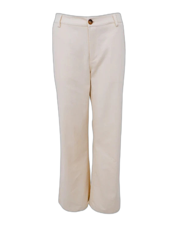 Off white bukser med brede ben fra Black Colour