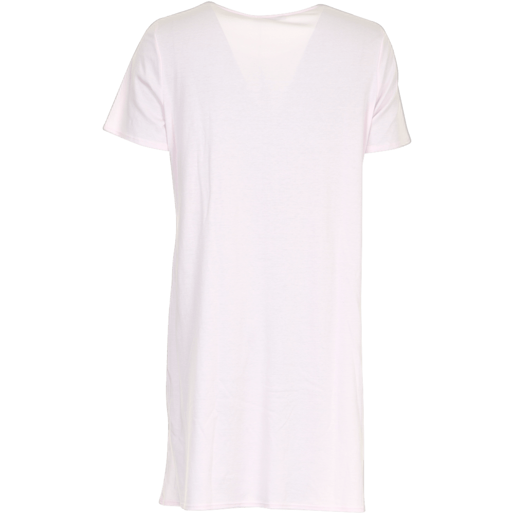 Feraud Lyserød kortærmet lyserød T-shirt-kjole set bagfra på hvid baggrund.