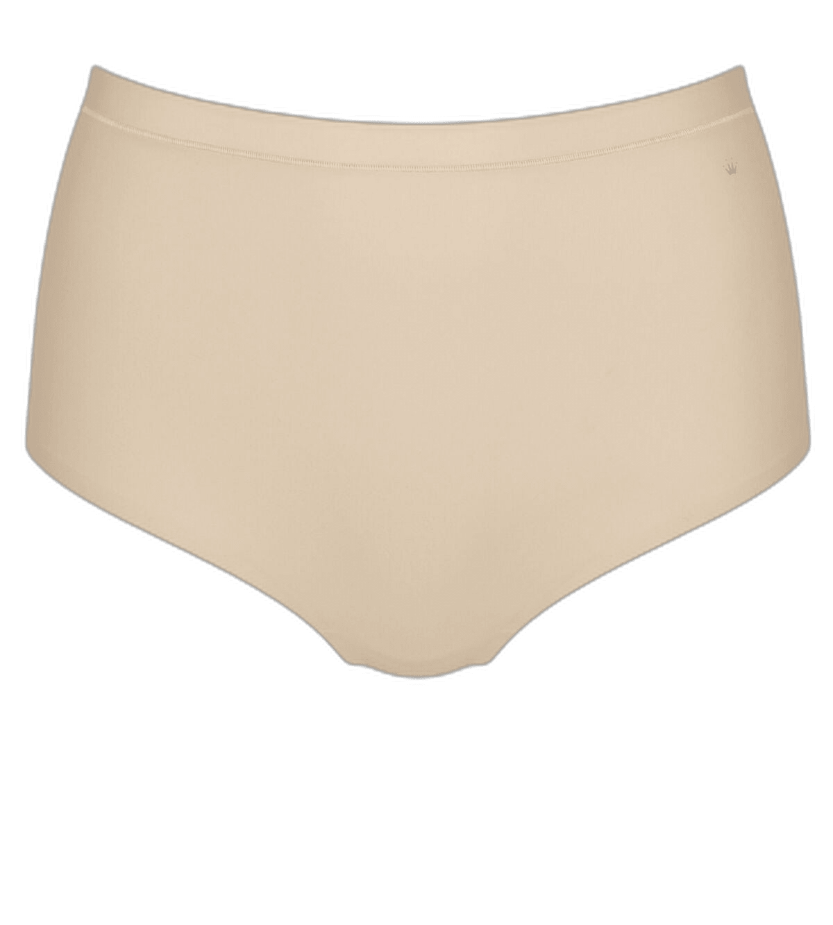 Triumph Smart Micro Maxi-trusser i beige mikrofiber, der dækker fuldt ud på en hvid baggrund.